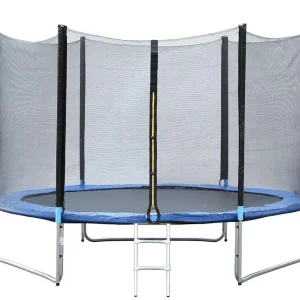 Батут Happy Sport PRO 252(8ft) см (УСИЛЕННЫЙ) с лестницей и длинными ножками