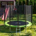 Батут SKYJUMP (Усиленный) PRO 252cм (8FT) с защитной сеткой и лестницей и анкерами