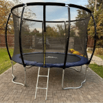 Батут SKYJUMP MASTER Blue 312 cм  с защитной сеткой и лестницей