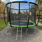 Батут SKYJUMP MASTER green 312 cм  с защитной сеткой и лестницей