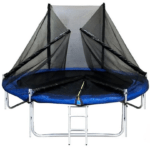 Батут Funfit (фанфит) PRO 312 см (УСИЛЕННЫЙ) с лестницей и длинными СКЛАДНЫМИ стойками