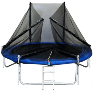 Батут Funfit (фанфит) PRO 252 см (УСИЛЕННЫЙ) с лестницей и длинными СКЛАДНЫМИ стойками