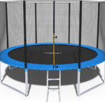 Батут Funfit (12FT) (фанфит) PRO 374 см (УСИЛЕННЫЙ) с лестницей и длинными ножками