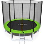Батут FUNFIT BASIC 312 см  Green с защитной сеткой и лестницей